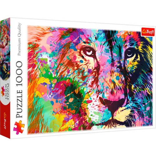 Пазл Trefl 1000 деталей: Красочный лев пазл деревянный trefl 1000 деталей красочный кот