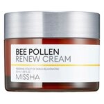 Missha Bee Pollen Renew Cream восстанавливающий крем для лица с экстрактом пчелиной пыльцы - изображение