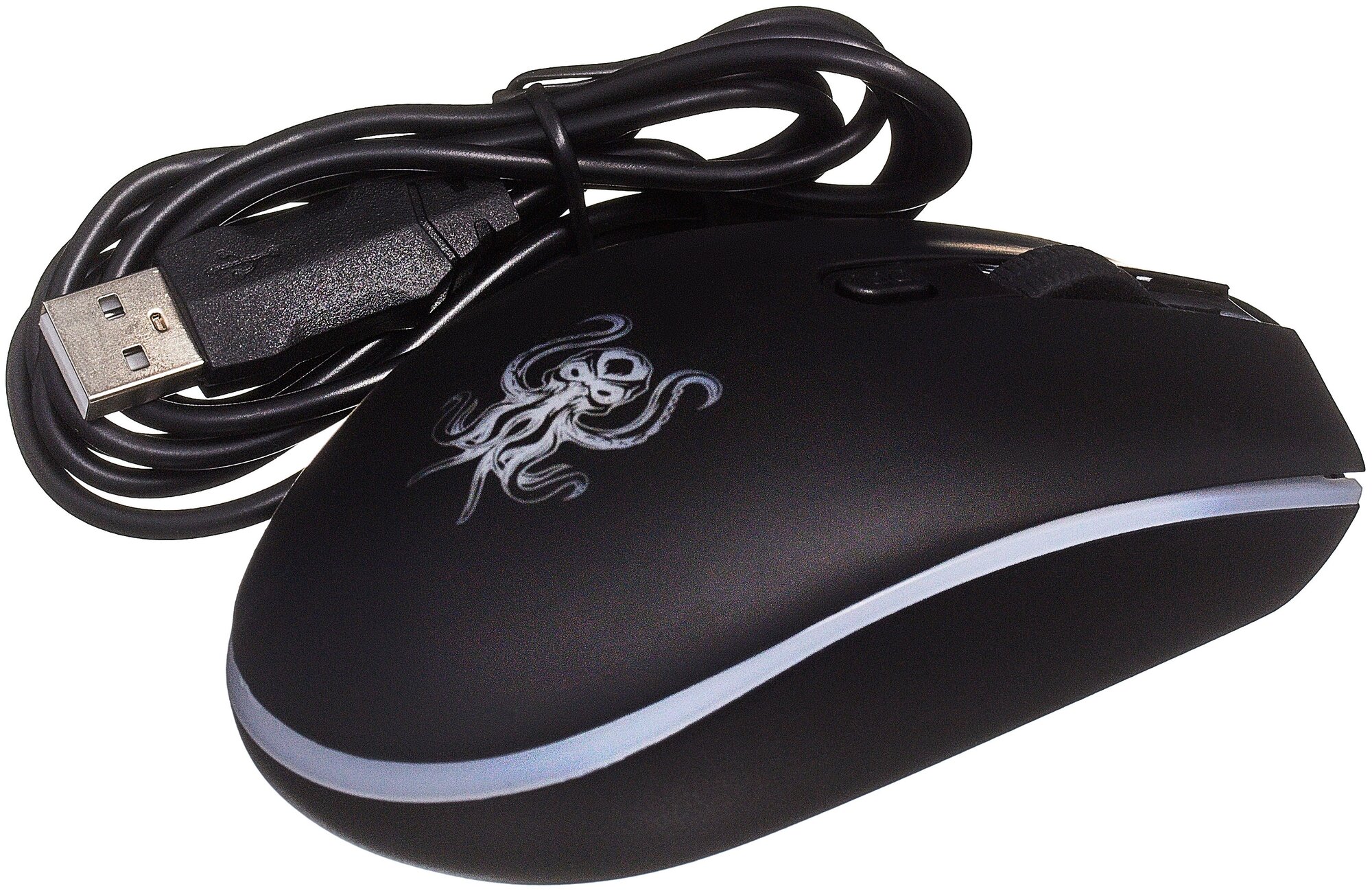 Мышь OKLICK 706G OCTA, игровая, оптическая, проводная, USB, черный [mw-1910] - фото №6