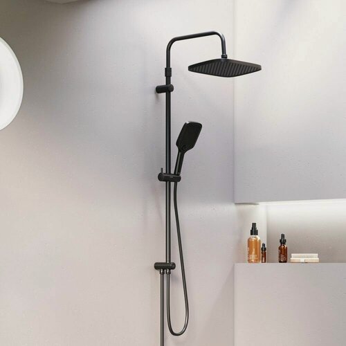 Изображение товара Душевая система Damixa Gala, цвет черный, латунь, PVD-покрытие