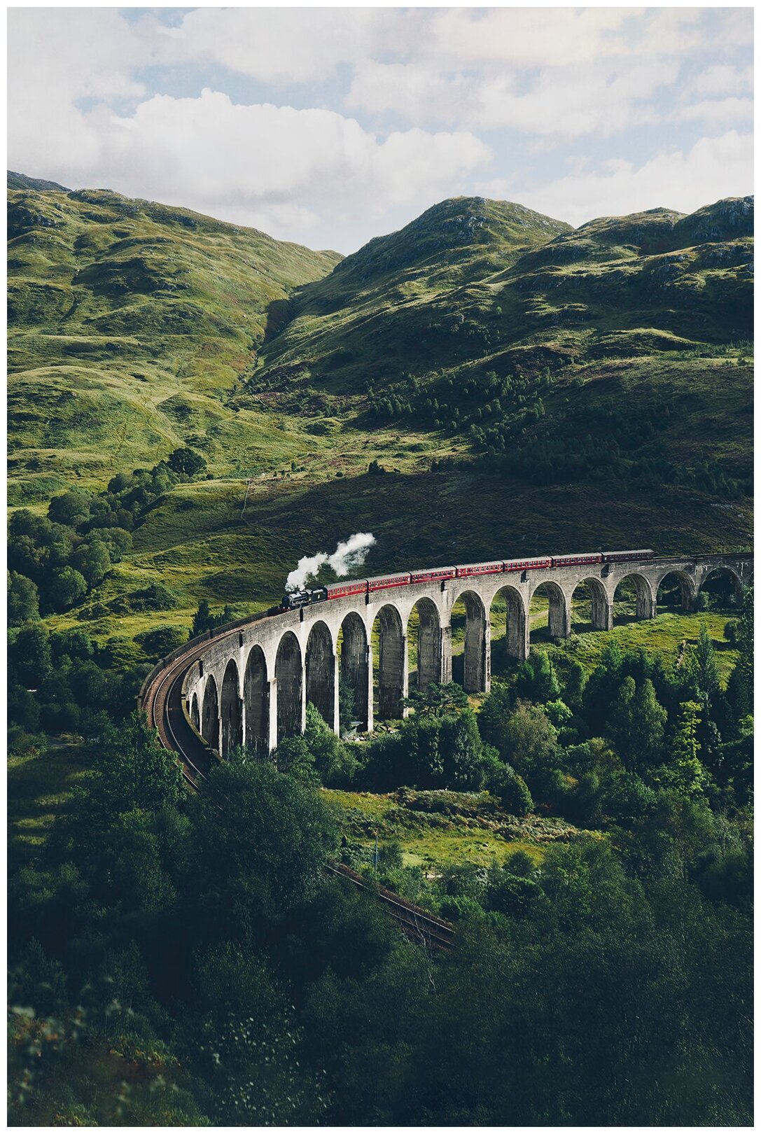 Постер / Плакат / Картина Железная дорога Виадук - Шотландия