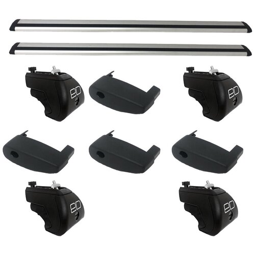 фото Комплект дуг и опор евродеталь на рейлинги для land rover freelander (1997-2014), крыло, 1.35 м silver