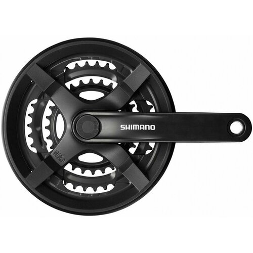 система shimano tourney fc ty301 24 34 42т 170мм цвет чёрный Шатуны Shimano Tourney FC-TY301 24/34 42 170мм черные, арт. 580231