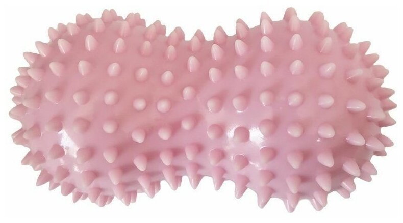 Мяч-ролик массажный двойной, 10 см., ПВХ, розовый X-Match 649220
