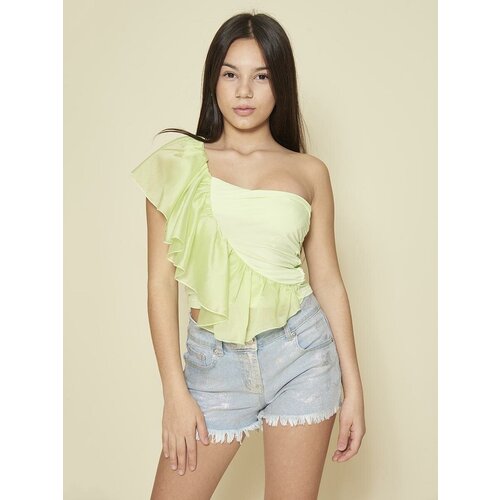 фото Топ to be too, хлопок, размер 158, зеленый