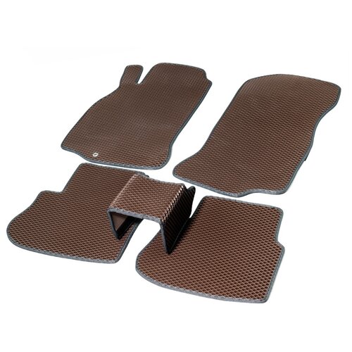 фото Коврики ева для infiniti fx i 2003 - 2009 vicecar (коричневый коврик с темно-серой окантовкой)