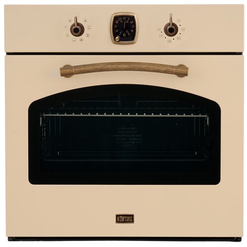 Встраиваемые электрические духовки Korting Retro Calabria 598 х 595 x 56 см 8 режимов нагрева гриль таймер телескопические направляющие слоновая костьбронза 3998900₽