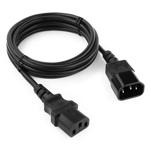 кабель кабель питания сист блок монитор gembird 3 0м vde 0 75мм черный с зазем пакет pc 189 vde 3m Кабель Cablexpert IEC C13 - IEC C14 (PC-189-VDE), 1.8 м, 1 шт., черный