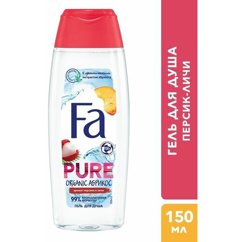 Гель для душа Pure Organic, персик и личи, 250 мл