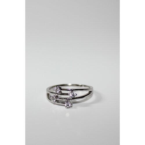 фото Кольцо xuping jewelry, нержавеющая сталь, циркон, фианит, размер 17, мультиколор