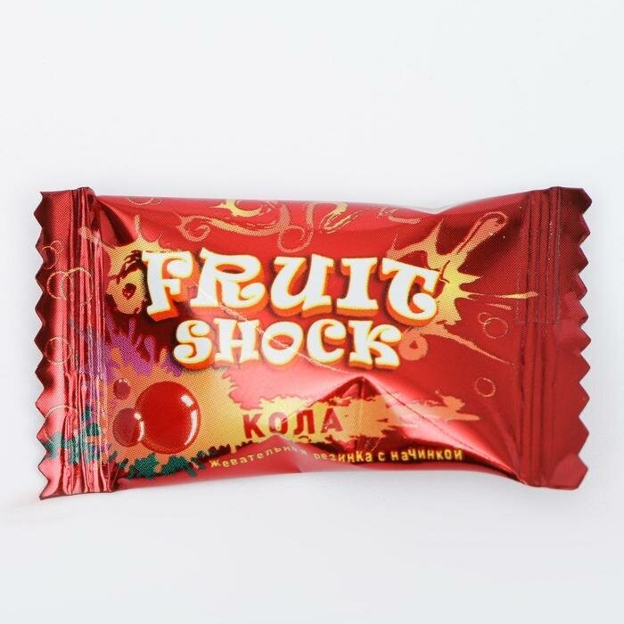 Жевательная резинка Fruit Shock с начинкой кола, 4 г(100 шт.)