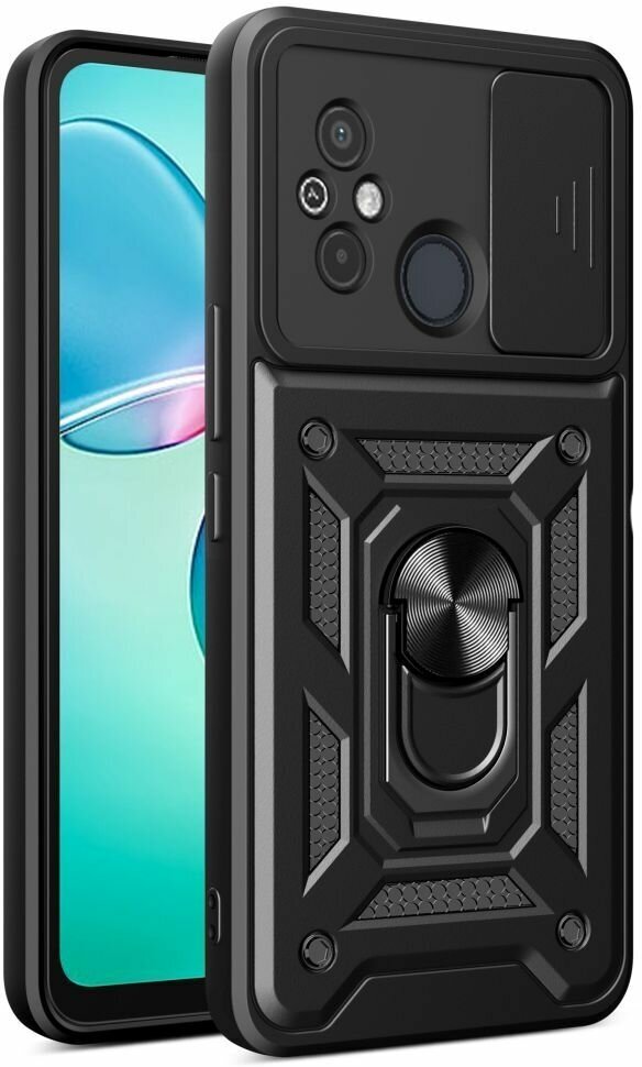 Чехол противоударный для Xiaomi Redmi 12C / Редми 12С с защитой камеры armors (Черный)