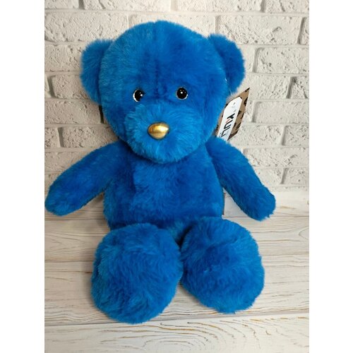 kult of toys мягкая игрушка медведь misha 30 см Мягкая игрушка KULT of toys плюшевый медведь 35см цвет синий
