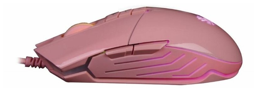 Игровая мышь Bloody P91s, розовый