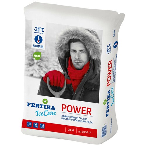 Противогололедный реагент FERTIKA IceCare Power 8 л 8 кг мешок