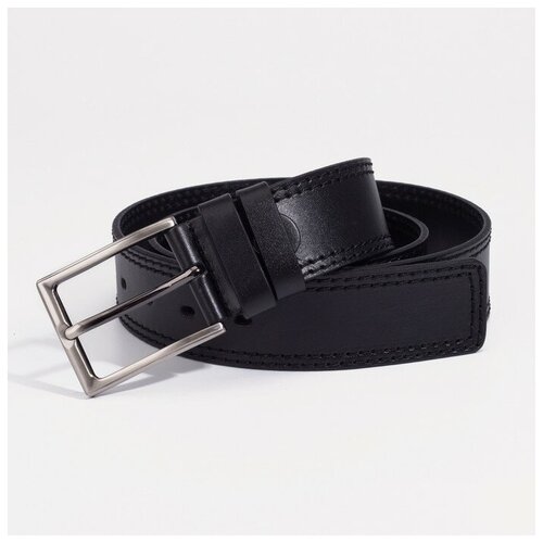 фото Ремень black tortoise, натуральная кожа, металл, для мужчин, длина 110 см., черный