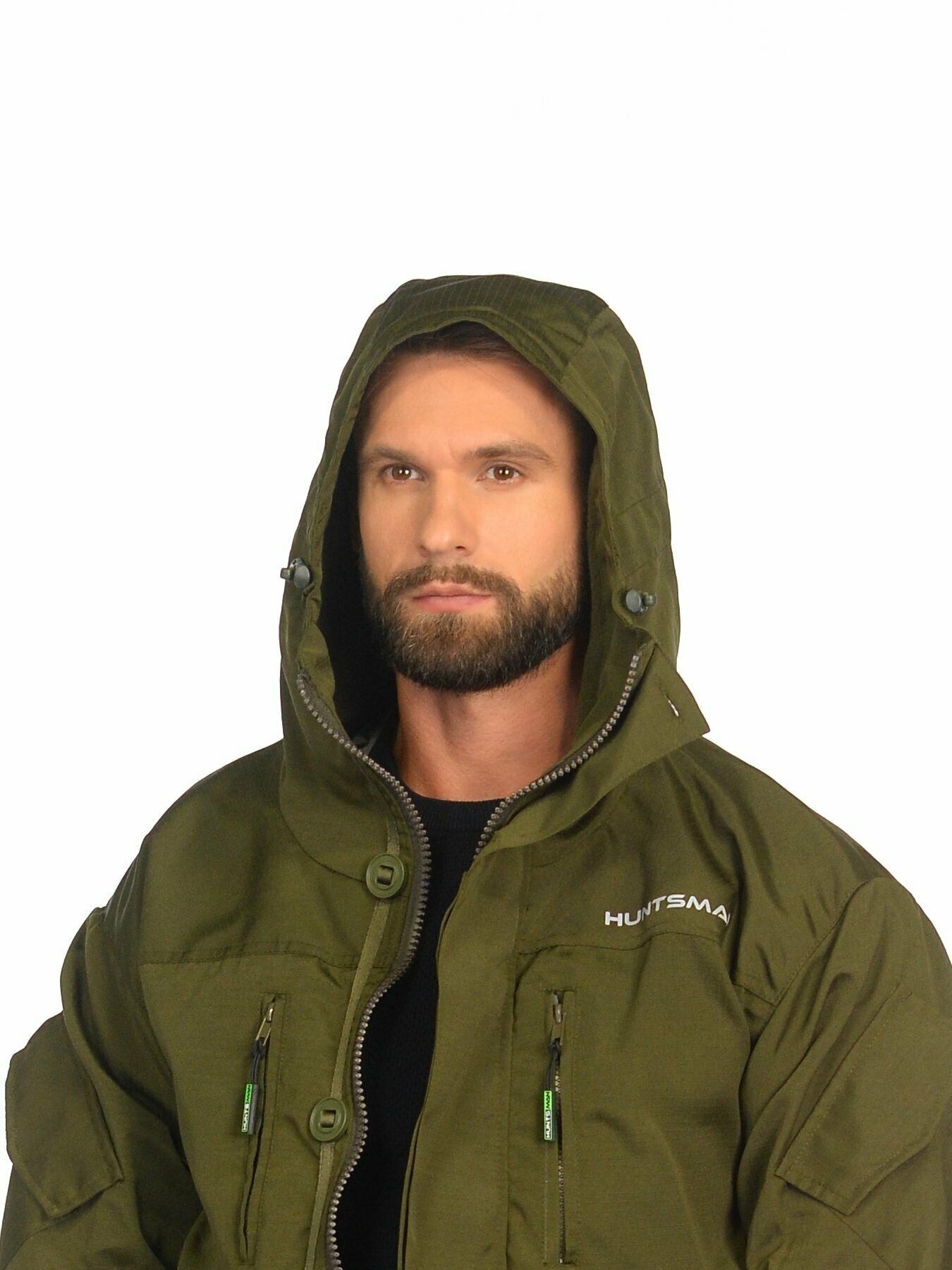Костюм мужской для рыбалки и охоты демисезонный подклад флис Huntsman Горка-5 до -5С ткань Смесовая Рип-Стоп — фото 1