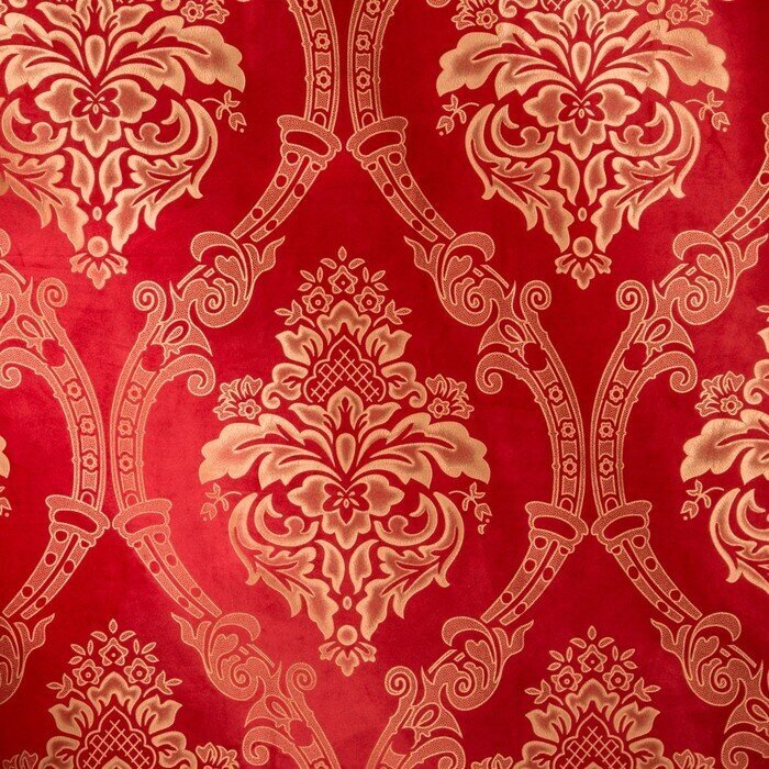 Штора портьерная Этель «Версаль» 160×270 см, цвет красный, 100% п/э - фотография № 4