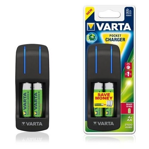 Зарядное устройство VARTA Pocket Charger + 4AA 2100 mAh R2U