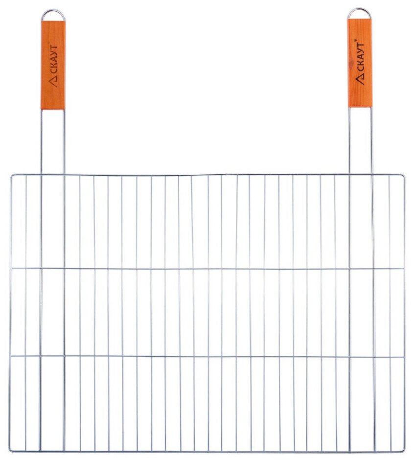 Решетка для гриля 54*38см с двумя деревянными ручками