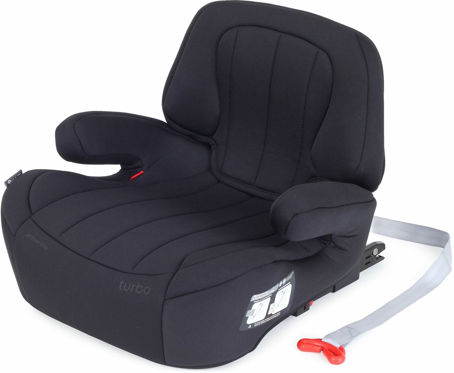 Автокресло RANT AY313 "TURBO" Isofix Active Line (Black) группа 3 (22-36 кг)