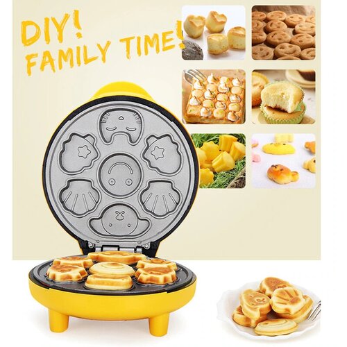 Многофункциональная вафельница - легкая очистка двухстороннее нагревание мультяшный стиль для кухни завтрака Мини вафельница для детей 179700₽