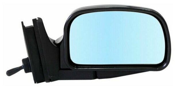 Зеркало боковое правое ВАЗ 2104, 2105, 2107 модель ЛТ-5 Г с тросовым приводом регулировки, с сферическим противоослепляющим отражателем голубого тона. Без системы Обогрева.
