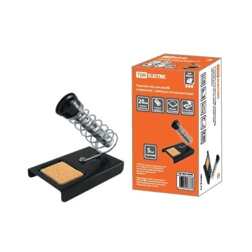 Подставка под паяльник ПС спиральная С губкой для очистки жала алмаз TDM 135700₽