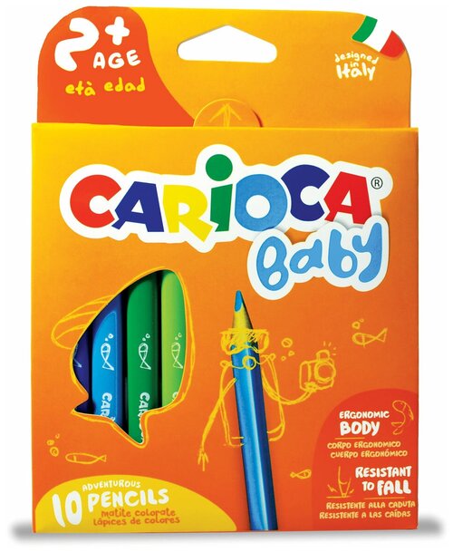 Carioca набор цветных карандашей Baby 10 цветов (42819) разноцветный