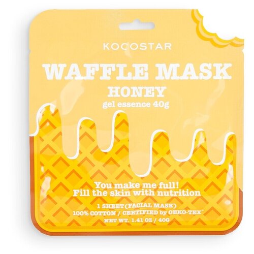 фото Kocostar маска waffle mask honey питательная, 38 г