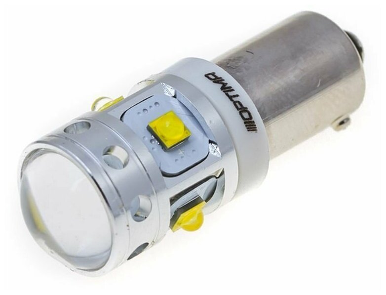 Светодиодная лампа H21W Optima MINI-CREE, CAN, CREE XB-D*6, 5500K, 12-24V, (BAY9S), 1 штука