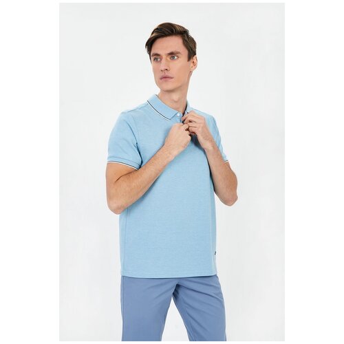 фото Поло baon b701011 размер 3xl, angel blue melange