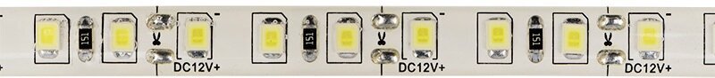 Светодиодная лента "SMD 3528", силикон, 8 мм, IP65, 120 LED/m, 12V, цвет: белый (5 м)