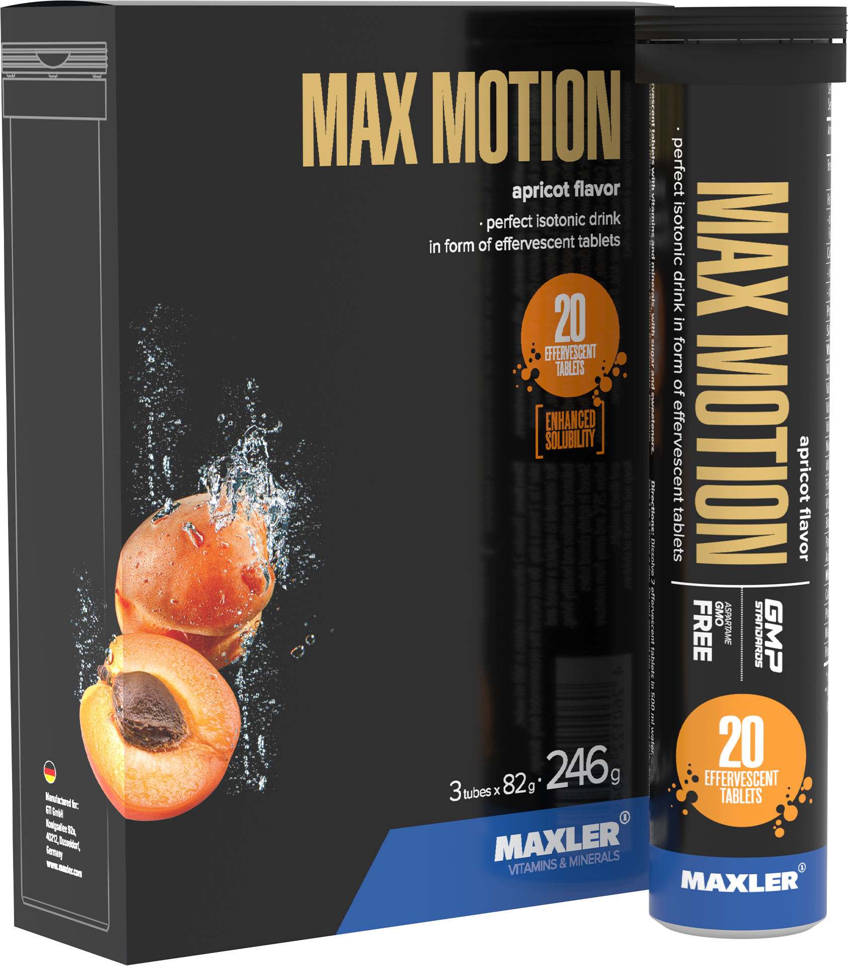 MAXLER EU Max Motion 20 таб (упаковка 3шт) (Абрикос)