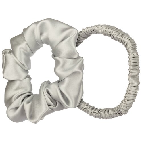 фото Шелковая резинка silk lovers из 100% натурального шелка серая, размер mini+standart