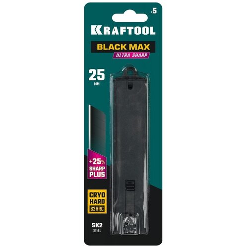 Kraftool Black MAX 25 мм лезвия сегментированные, 5 шт Kraftool Black MAX 25 мм лезвия сегментирован .