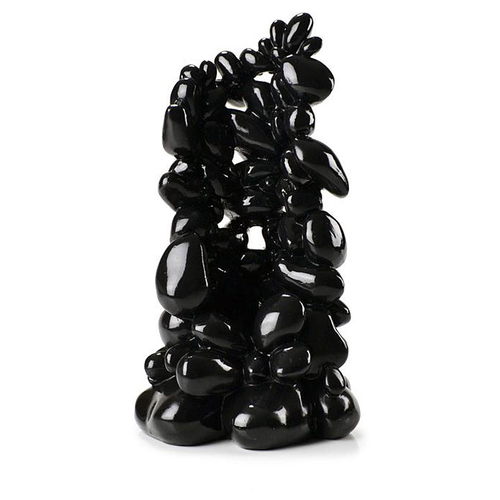 Декоративная фигура Большой орнамент из гальки, черный, Pebble ornament large black