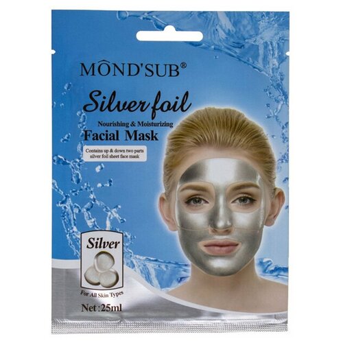 Маска для лица Mond'Sub Silver Foil Nourishing  & Moisturizing Facial Mask 25 мл