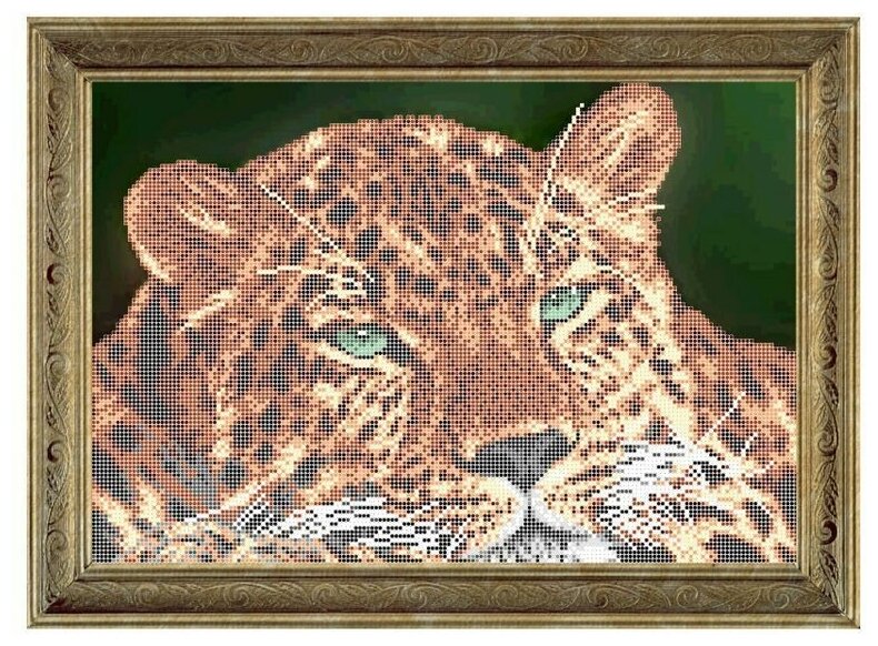 Рисунок на ткани RK LARKES "Леопард", 26x38 см