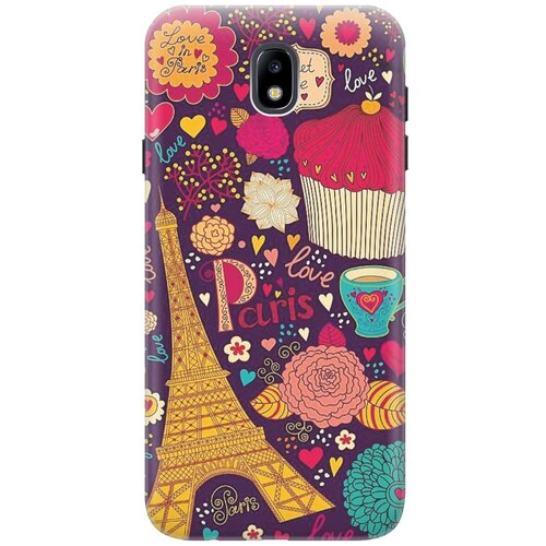 фото Re:paчехол - накладка artcolor для samsung galaxy j7 (2017) с принтом "love in paris"
