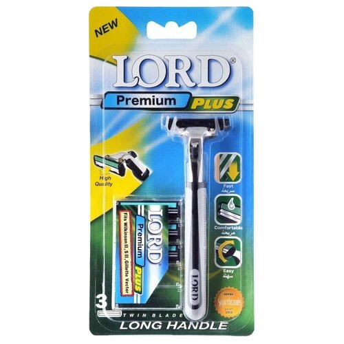 Многоразовый бритвенный станок Lord Premium Plus, 4 шт. многоразовый бритвенный станок bolin webb r1 metallic violet