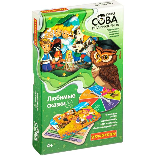 Настольная игра BONDIBON Умная сова. Любимые сказки 2 (ВВ4838)