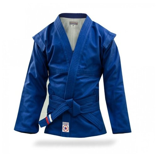 Куртка-кимоно Крепыш Я детская для самбо, размер 38, синий