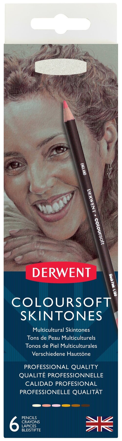Derwent Цветные карандаши Coloursoft оттенки кожи 6 цветов (2300217) бежевый