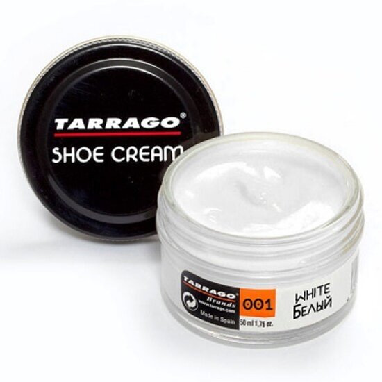 Крем-банка Tarrago SHOE Cream для гладкой кожи, цвет белый, 50мл.