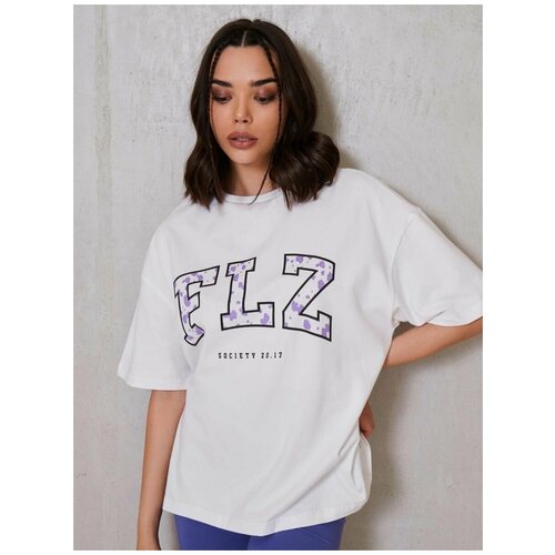 Футболка FEELZ, размер XS-S, фиолетовый, белый футболка feelz размер xs фиолетовый