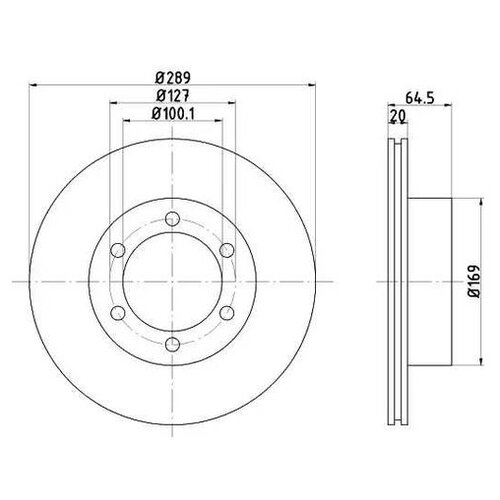 фото Тормозной диск nisshinbo nd1065 для great wall safe; toyota 4runner, hilux iv,v,vi; vw taro