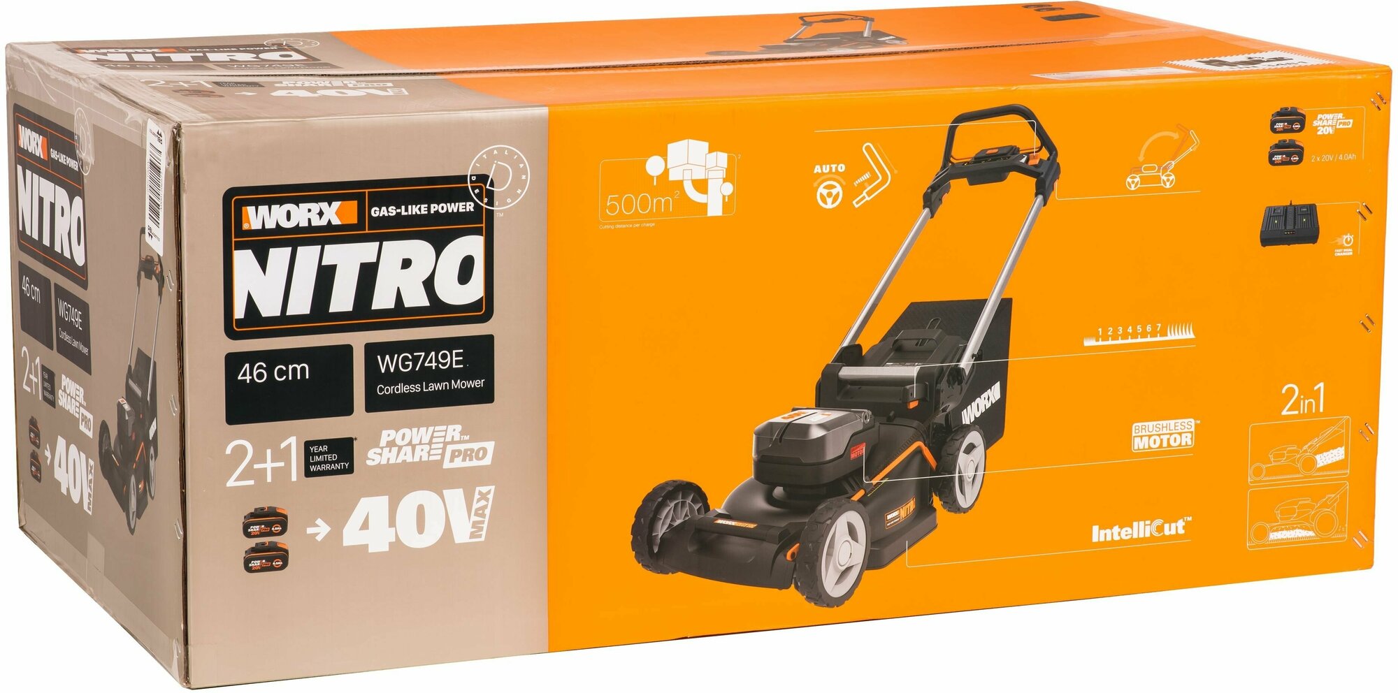 WORX WG749E Газонокосилка аккумуляторная самоходная - фотография № 15