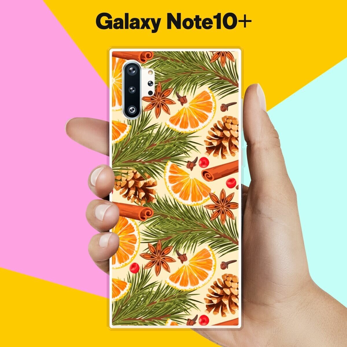 Силиконовый чехол на Samsung Galaxy Note 10+ Новогоднее настроение / для Самсунг Галакси Ноут 10 Плюс