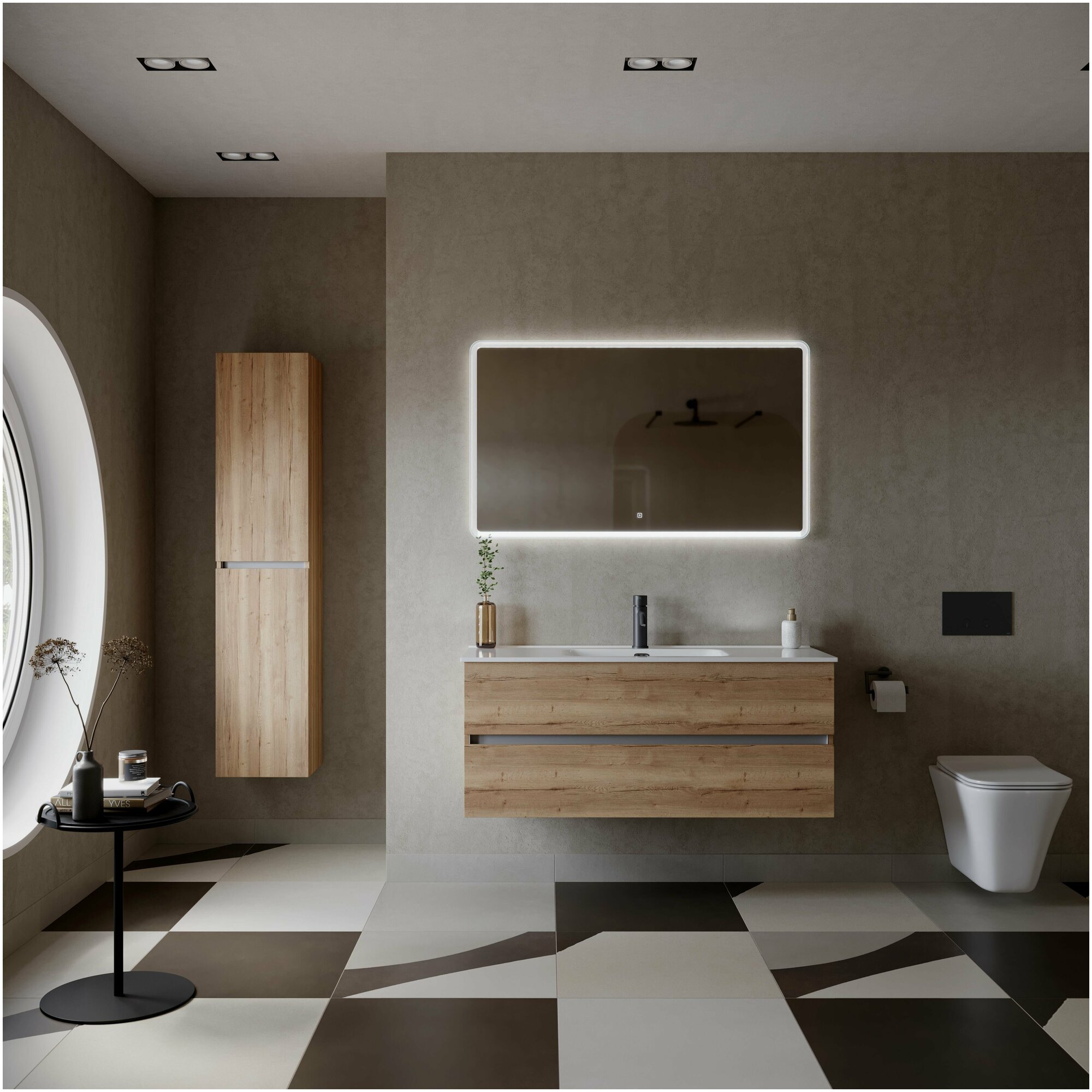 Тумба под раковину Sancos Urban UR120-1EG дуб галифакс натуральный - фото №6